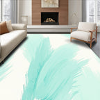 Light Aqua Feather Cascade Rug