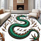 Emerald Dragon with Copper Accents Rug