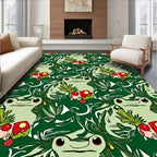 Whimsical Frogs and Berries Garden Rug