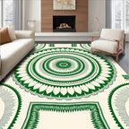 Emerald Green Mandala Medallion Radiance Rug
