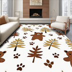 Woodland Bear Paw Tree Medley Rug