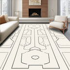 Geometric Outline Central Medallion Rug