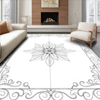 Grand Floral Medallion Border Rug