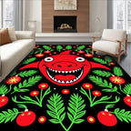 Red Shark Christmas Ornaments Garland Rug