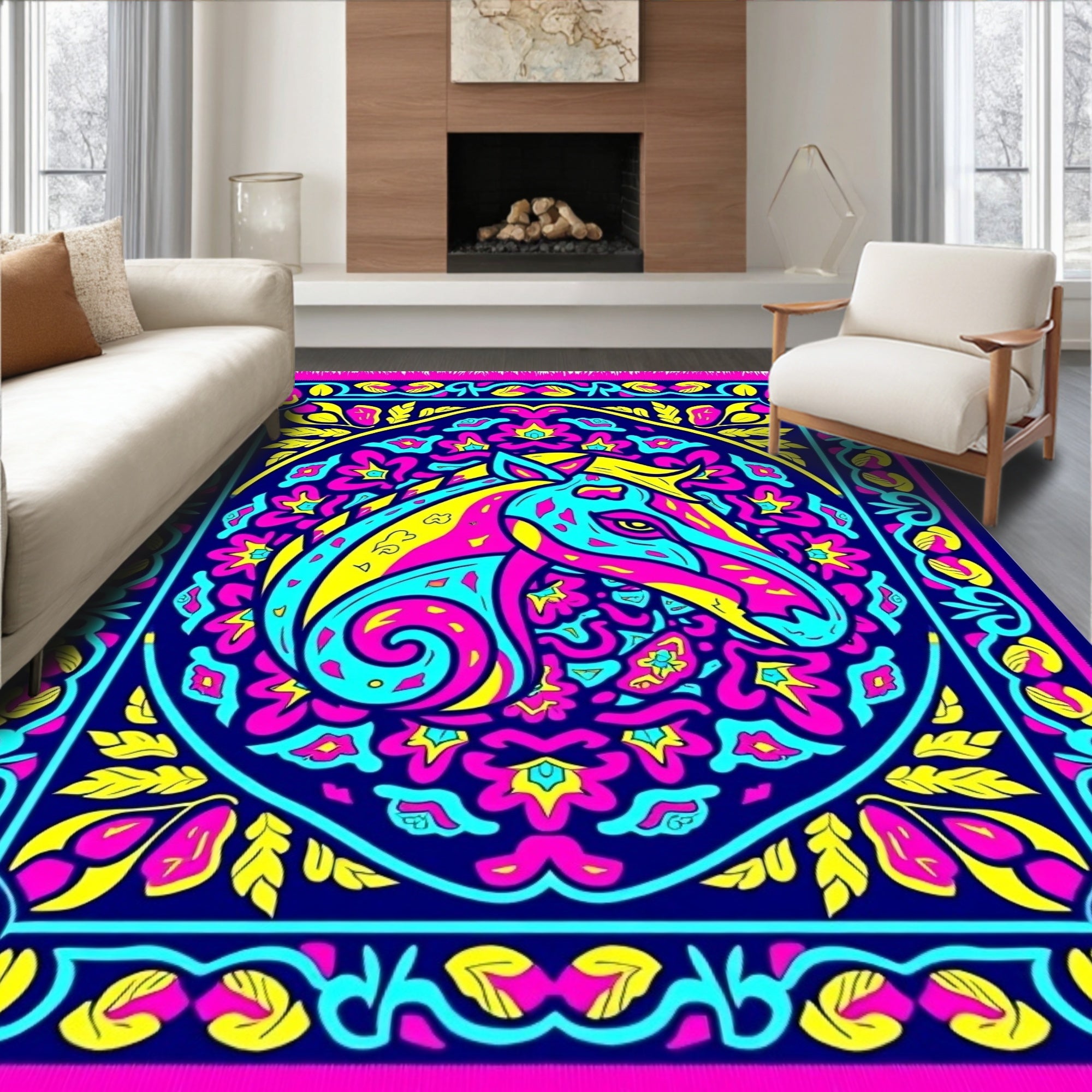 Vibrant Magenta Electric Horse Rug