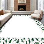 Dark Green Pine Trees Scattered Rug