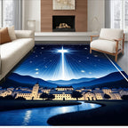 Radiant Heavenly Star Blue Town Rug