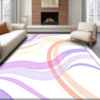 Pastel Swirl Ribbon Abstract Rug