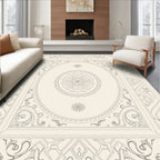 Ornate Cream Mandala Decorative Rug