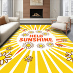 Yellow Daisy Sunshine Rays Rug
