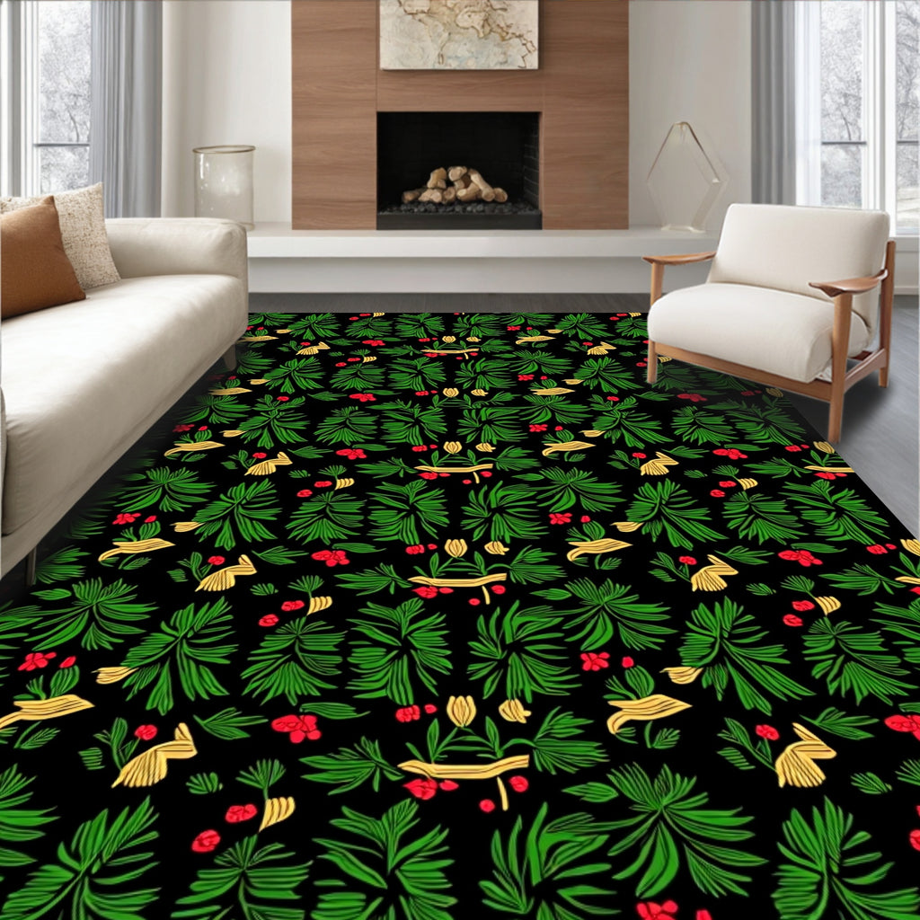 Verdant Forest Berry Blossom Rug