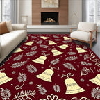 Burgundy Bell Fern Border Medley Rug
