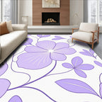 Lavender Floral Vine Arrangement Rug