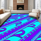 Electric Purple Diagonal Ribbons Rug
