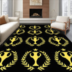 Golden Trophy Laurel Wreath Repeat Rug