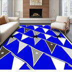 Bold Blue Bunting Star Flags Rug