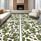 Green Leaf Organic Cream Rug