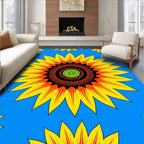 Radiant Yellow Sunflower Intricate Bloom Rug