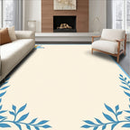 Sky Blue Angel Leaf Garland Rug