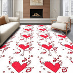 Red Heart Swirl Whimsical Collection Rug
