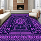 Vivid Amethyst Mandala Medallion Rug