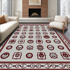 Crimson Skull Portrait Collection Rug