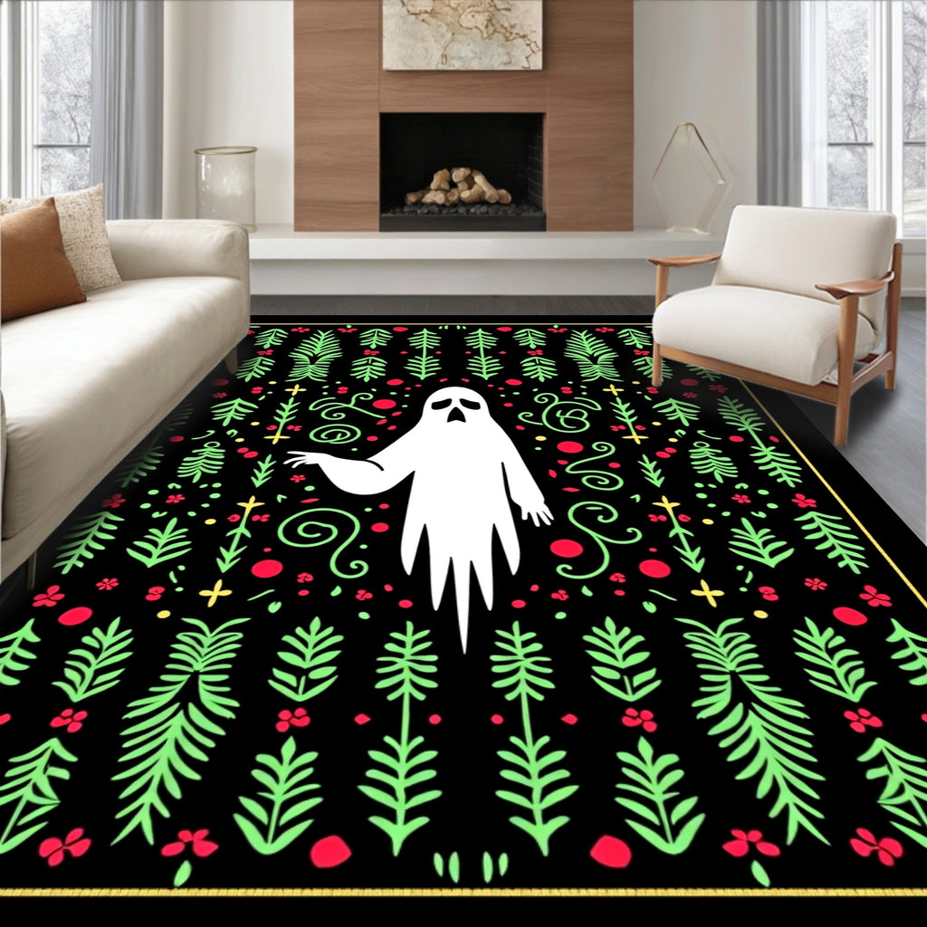 Spooky Ghost Botanical Garden Rug