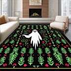 Spooky Ghost Botanical Garden Rug