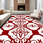 Rich Crimson Arch Medallion Rug
