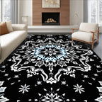 Intricate Lace Snowflake Mandalas Rug