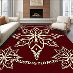 Crimson Floral Medallion Arrangement Rug