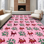 Crimson Deer Garden Folktale Rug
