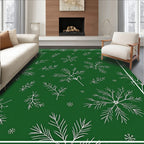White Pine Needle Festive Snowflake Rug