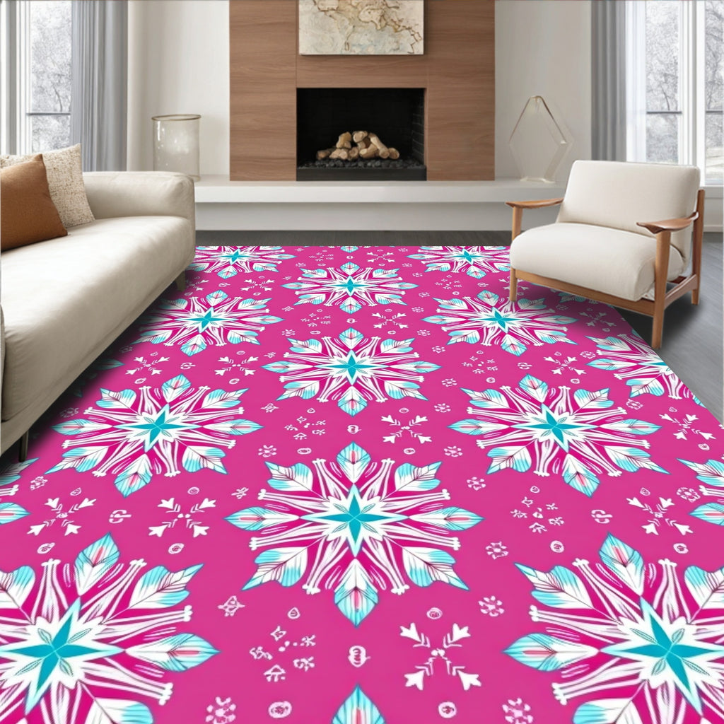 Vibrant Fuchsia Starburst Bloom Rug
