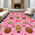 Whimsical Gingerbread House Owl Ribbon Rug