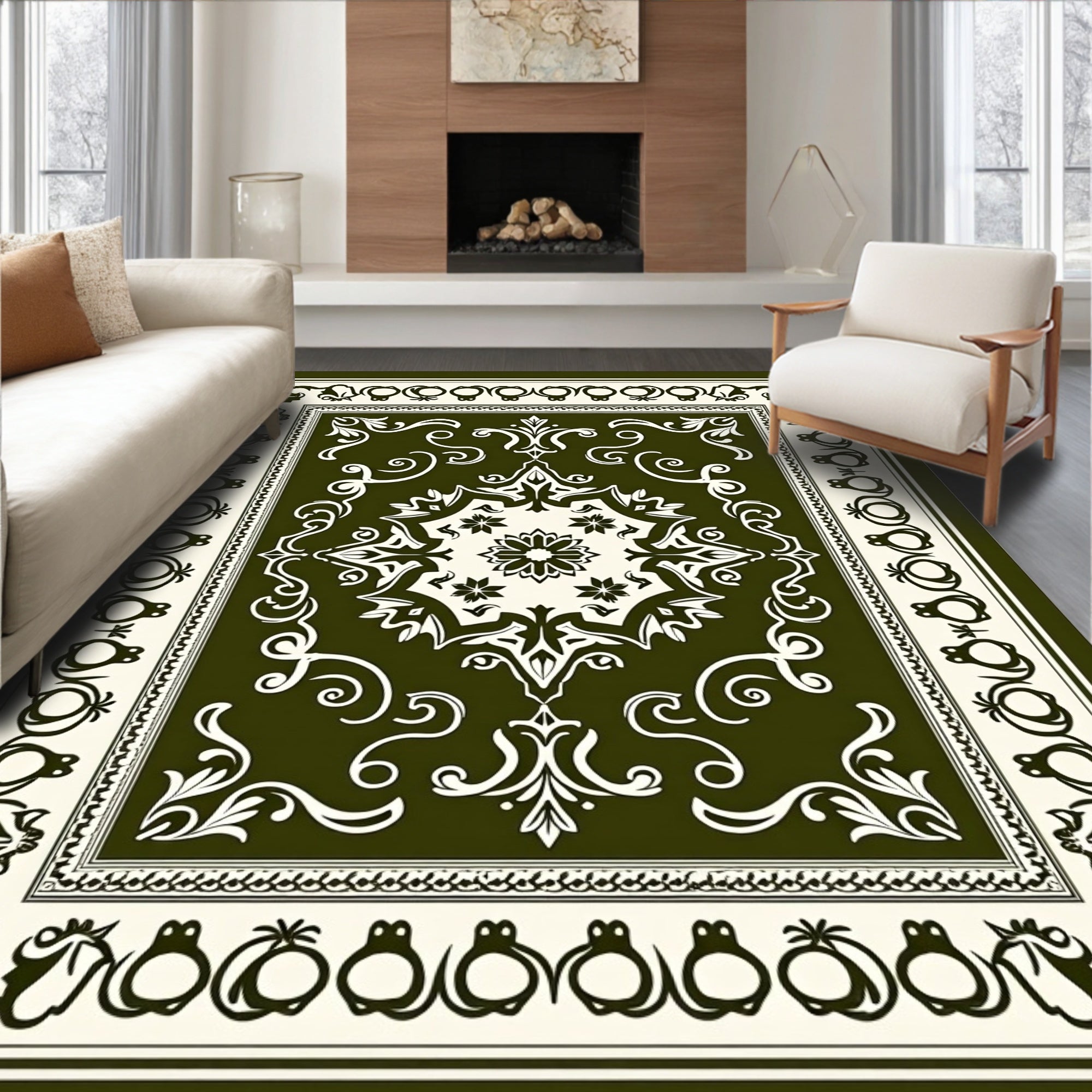 Deep Forest Medallion Ornamental Rug