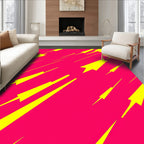 Electric Yellow Comet Trail Rug