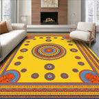 Sunny Yellow Mandala Floral Rug