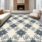Navy Blue Stargazer Geometric Lattice Rug