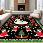 Whimsical Christmas Nativity Scene Rug