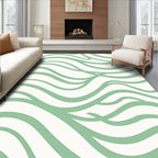 Soft Mint Green Flowing Wave Rug