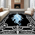 Pale Ghostly Spirit Ornate Frame Rug