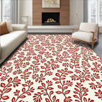 Crimson Vine Botanical Whimsy Rug