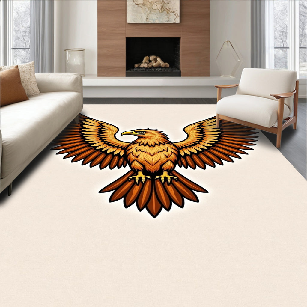 Golden Eagle Wings Spread Rug