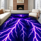 Electric Violet Lightening Storm Rug
