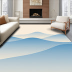 Calm Blue Gradient Layers Rug