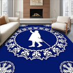 Royal Blue Figure Mandala Rug