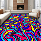 Vibrant Psychedelic Swirls Rug