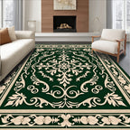 Classic Emerald Floral Archway Rug