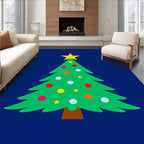 Bright Star Tree Festive Ornaments Home Rug
